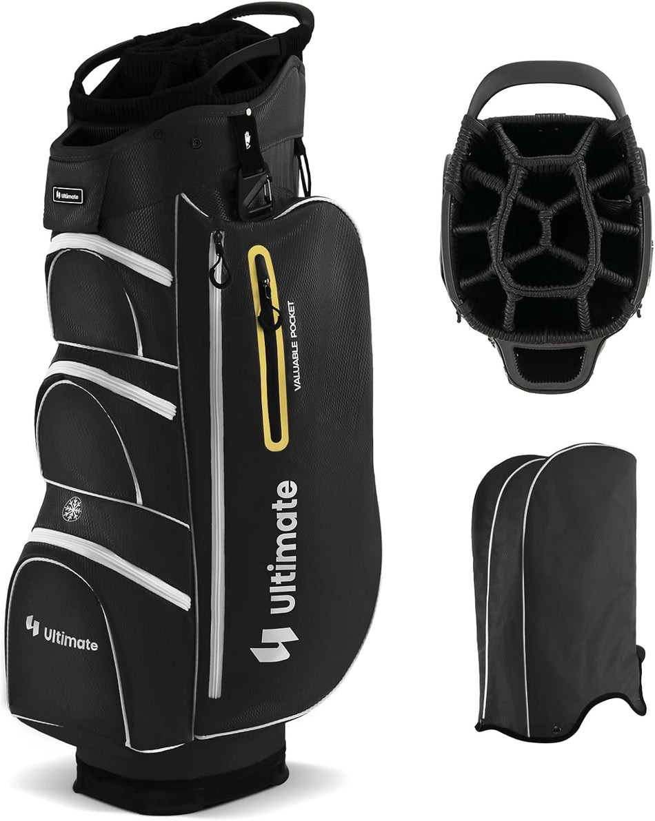 ULTIMATE Golf Cart Bag w/ 15-Way Top Dividers, Lightweight Portable Golf Club Bag