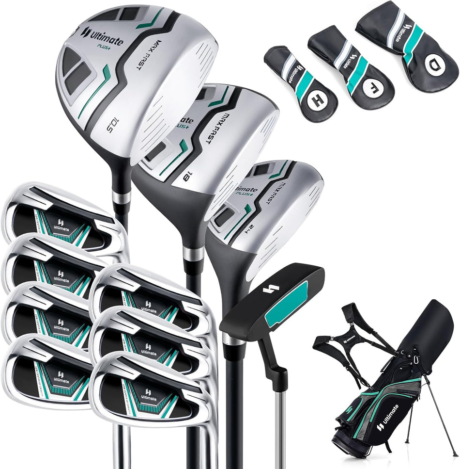 ULTIMATE Men's Complete Golf Club Set, 11-Piece Golf Club Package Set incl. Right Handed