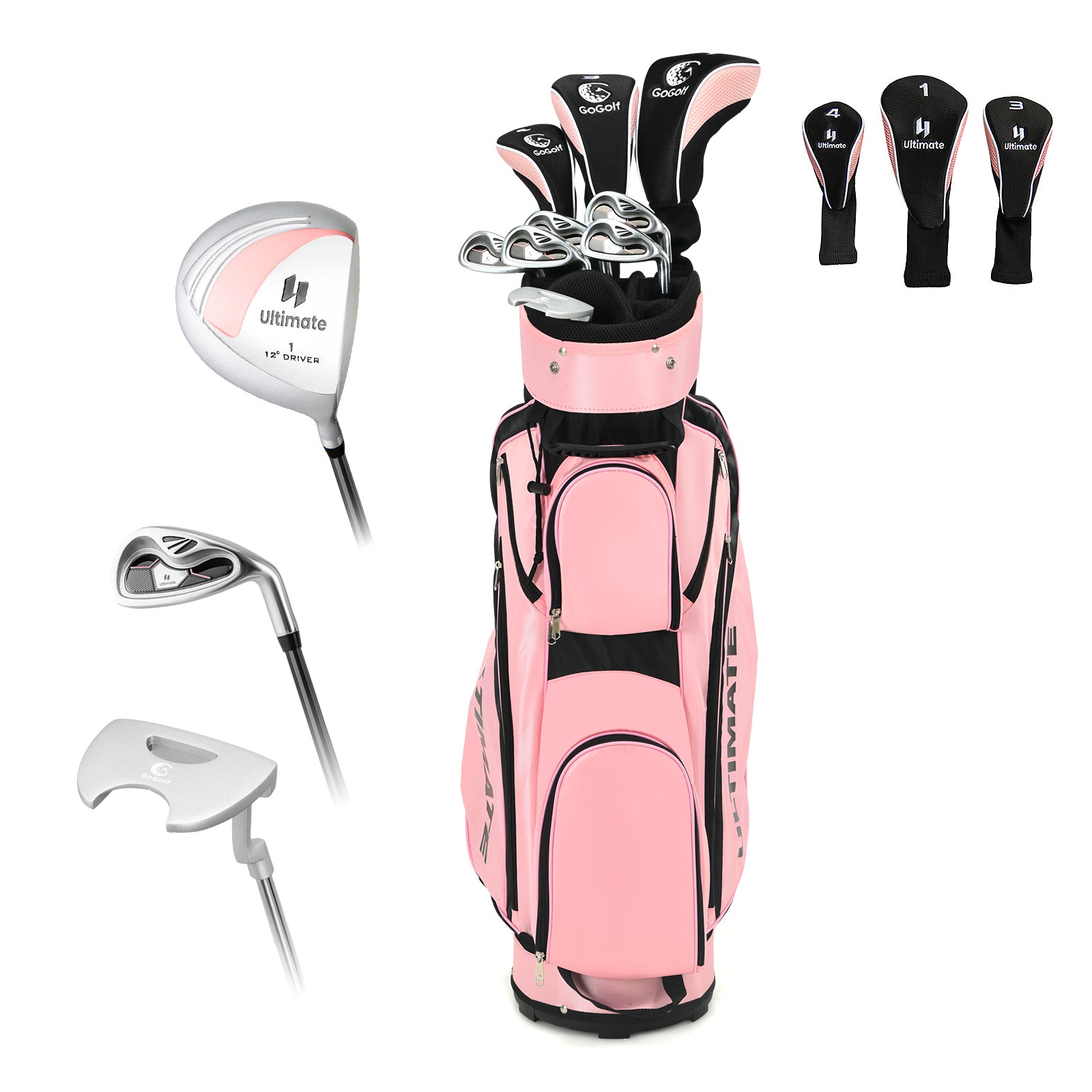 新作‼:Ultimate Golf Kit Red, White & Blue ULTIMATE Men's Golf Club Set, Complete Golf Club Package Set