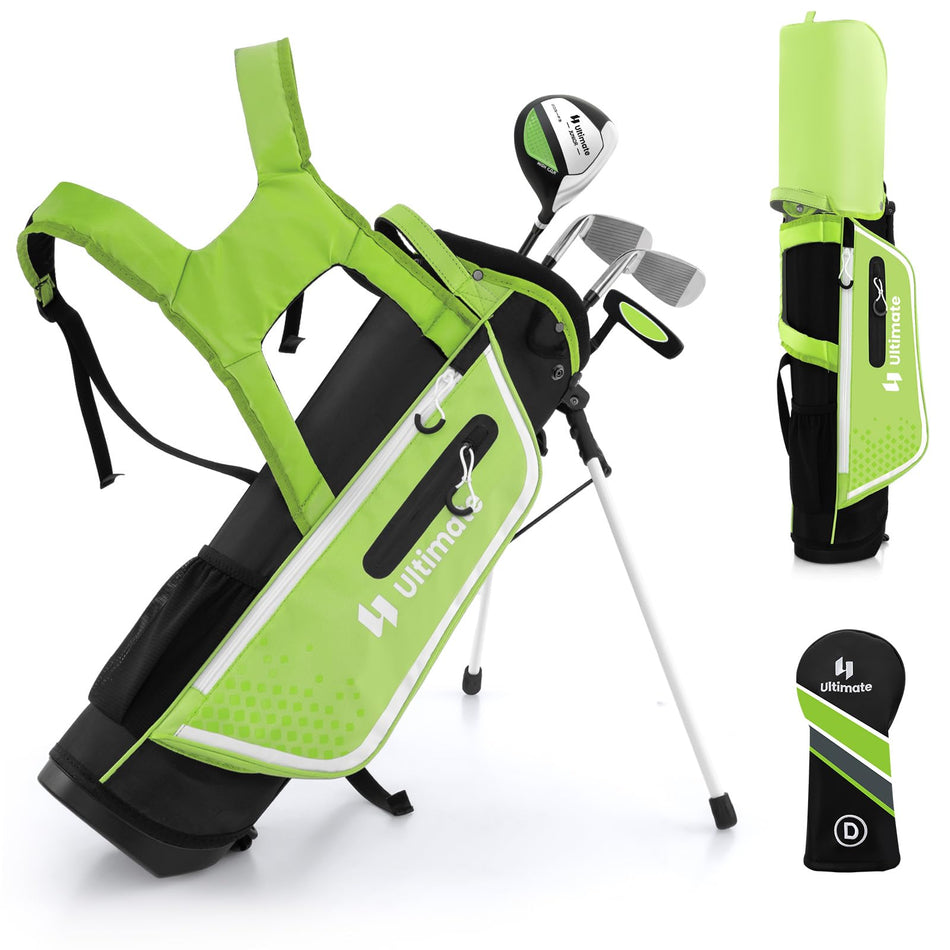 ULTIMATE Junior Complete Golf Club Set, Right Handed Kids Complete Golf Set for Ages 8-10 Boys Girls