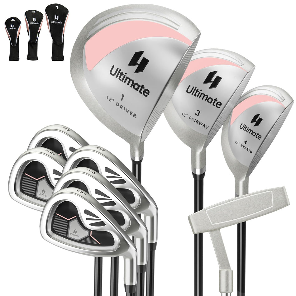 ULTIMATE Lady’s Complete Golf Club Set, 9-Piece Golf Clubs Set, Professional Golf Clubs for Women Right Hand