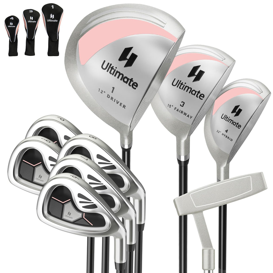 ULTIMATE Lady’s Complete Golf Club Set, 9-Piece Golf Clubs Set, Professional Golf Clubs for Women Right Hand