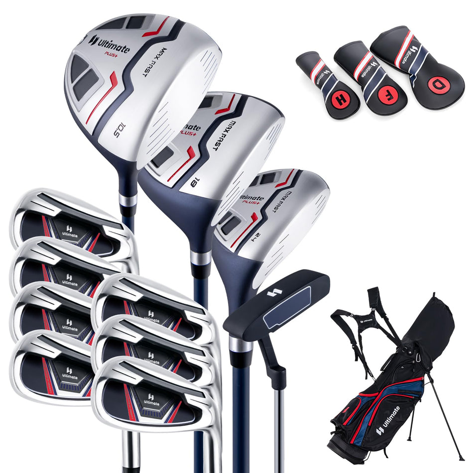 ULTIMATE Men's Complete Golf Club Set, 11-Piece Golf Club Package Set incl. Right Handed