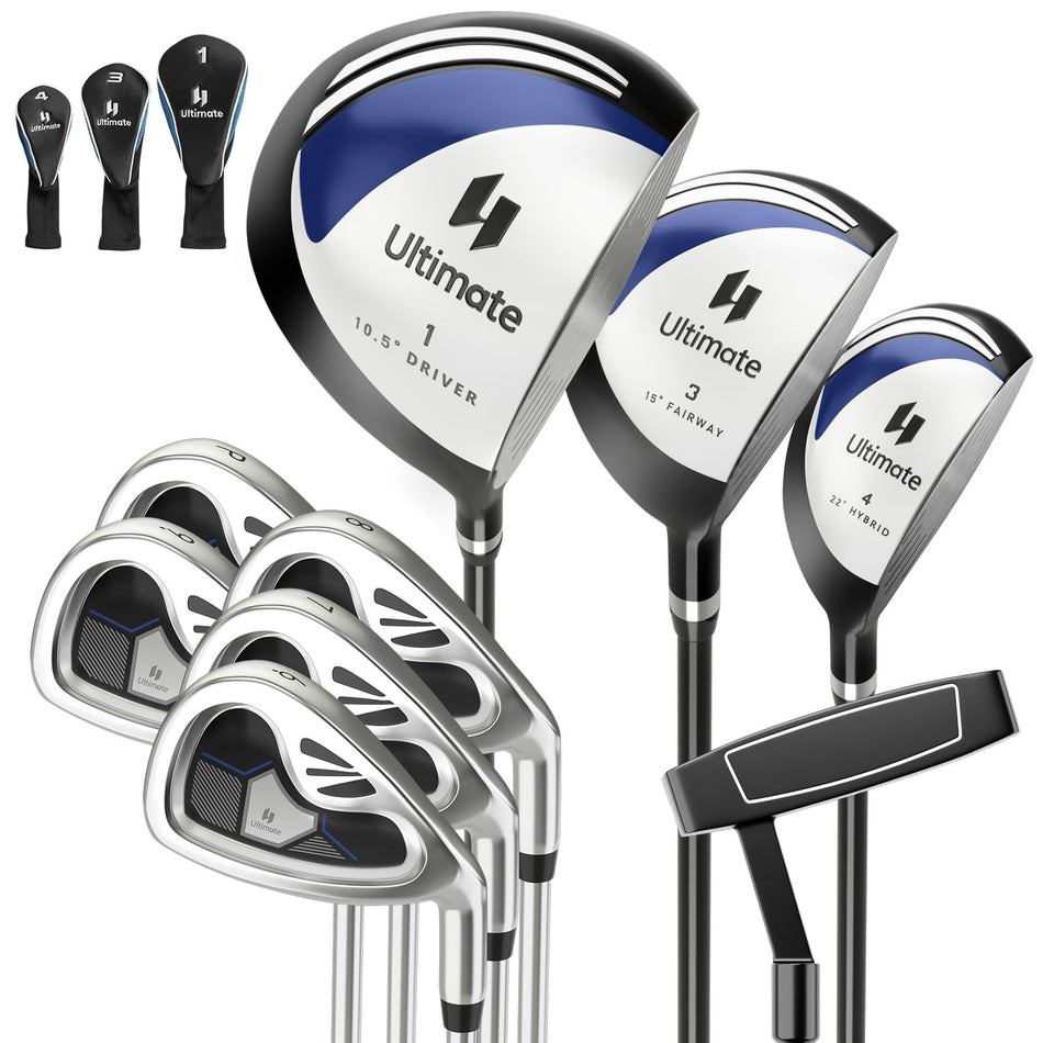 ULTIMATE Men's Golf Club Set, Complete Golf Club Package Set without Bag