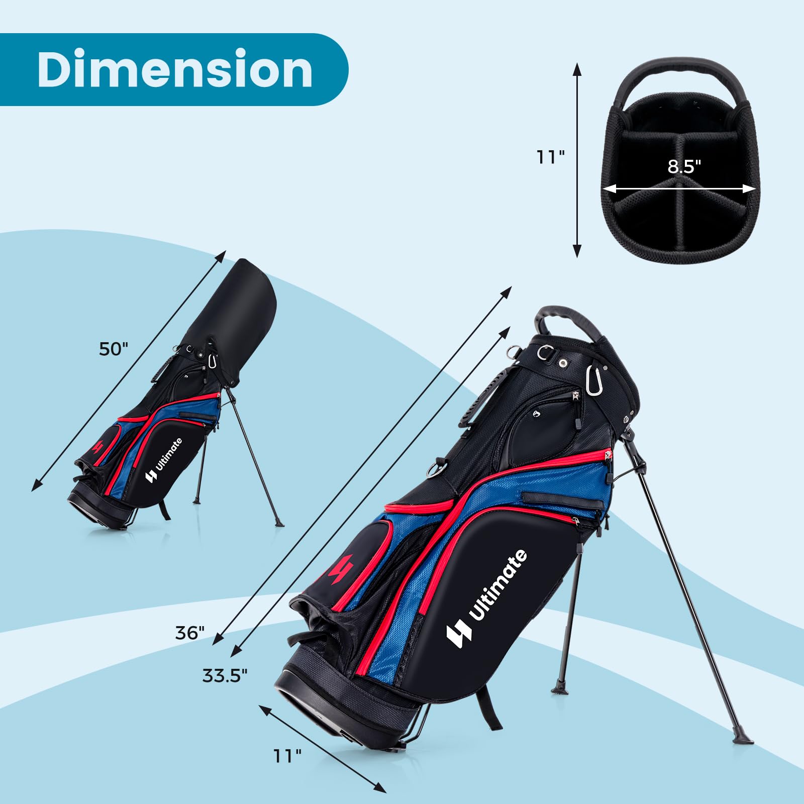 新作‼:Ultimate Golf Kit Red, White & Blue ULTIMATE Men's Complete Golf Club Set, 11-Piece Golf Club